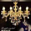 European Gloss Crystal Led Chandelier for Living Room | Interior Lighting Amber Decoration | Ljojo