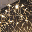 Ljojo Luxury Gold/Silver Starry Chandelier for Living, Bedroom, Dining Room