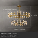 Ljojo Luxury Gold Chandeliers for Living Room in America with Glass Crystals and LED Lighting