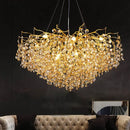 Modern Luxury Gold Chrome K9 Crystal Chandeliers for Home Villa Living Room Bedroom Lighting by Ljojo