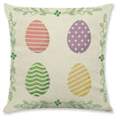 Easter Rabbit Eggs Design Linen Pillowcase - Ljojo Brings Spring Joy