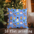 Ljojo Merry Christmas Pillow Covers for Sofa, Bedroom, Car - Rectangular Cushion Cover