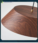Ljojo Medieval Bauhaus Wood Grain Log Metal LED Pendant Light Chandelier for Home Decoration