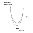 2025 Trendy DIY Flexible Leather Belt Dimmable LED Chandelier by Ljojo for Living Room
