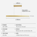 Ljojo LED Dining Pendant Light: Modern Strip Design for Home Office Kitchen Bar Decor