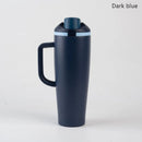 Ljojo 1200ml Car Cup with Flip Lid, Dual Drink Fruit Cup & Insulated Design