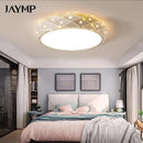 Ljojo LED Ceiling Light: Remote Dimmable Modern Chandelier for Bedroom, Living Room & Hallway