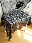 Ljojo™ Bat Lace Table Runner Cobweb Tablecloth Gothic Halloween Dining Decor