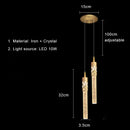 K9 Bubbles Crystal Pendant Light Modern Hanging Lamp Room Decor for Bedroom Living Room by Ljojo