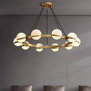 Ljojo Luxury Gold Ball Chandelier Pendant Light Fixture for Dining Living Bedroom