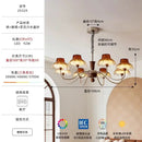 French Glass Chandelier for Living Room with Industrial Style Pendant Light by Ljojo
