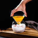 Ljojo 5oz Ball Base Martini Chiller Set with Caviar Server - Elegant and Sophisticated Cocktail Glasses