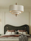 Ljojo Japanese Fabric Chandelier Medieval Living Room Pendant Light Suspended Light