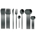 Ljojo 24Pcs Green Gold Stainless Steel Dinnerware Set Cutlery Tableware Silverware