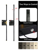 Ljojo LED Wall Sconce Lights 350° Touch Dimmable Rotatable Wall Lamps