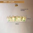 SANDYHA Stained Glass Chandelier LED Pendant Light Stylish Elegant Lighting for Living Room Bedroom by Ljojo