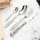 Ljojo 24-Piece Gold Plated Cutlery Set Stainless Steel Western Tableware