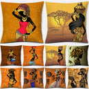 Ethnic African Women Pillowcase by Ljojo | Polyester Cushion Cover for Car & Sofa