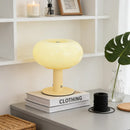 Ljojo Rechargeable Glass Desk Lamp Dimmable Night Light Wireless - Elegant Table Lamp