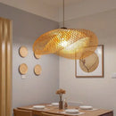 Southeast Asian Bamboo Chandelier Tea RoomHome Creative Living Room Bedroom Corridor Restaurant Chandelier Straw Hat Bamboo Lamp