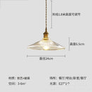 Ljojo Retro Restaurant Pendant Light Chandelier LED Lamp Glass Flower for Bedroom Living Room Hallway