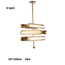 Nordic Luxury LED Chandeliers Iron Art Glass Hanging Lamp for Dinning Room by Ljojo