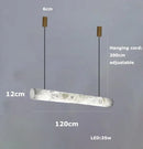 Ljojo Marble Collection LED Hanging Chandelier for Living Room, Restaurant, Foyer - Trendy Suspension Luminaire Lights