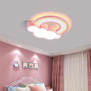 Ljojo Cartoon Rainbow Cloud Ceiling Light for Children's Bedroom - Princess Room Lighting Fixtures