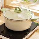 Ljojo 24cm Soup Pot Non Stick Large Capacity Stewing Pot Kitchen Accessory