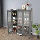 Ljojo™ 5-Tier Metal Shoe Storage Cabinet with 3 Doors - Closet Organizer