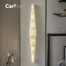 Natural Marble Wall Lamp - Luxury French Designer Bedside Light by Ljojo