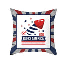Ljojo LOVE USA Patriotic Letters Decorative Cushion Cover - Cartoon Style Home Decor Pillowcase