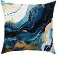 Blue Marble Texture Pillowcase: Ljojo Nordic Style Sofa Cushion Cover