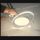 LED Modern Bedroom Ceiling Light: Super Bright Kids Chandelier Fixture by Ljojo