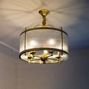 Ljojo Luxury Glass Chandelier: Modern Golden Copper Ceiling Pendant Light Fixture LED Lamp