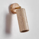 Ljojo LED Wall Sconce Up Down Rotate Yellow Travertine Mirror Light