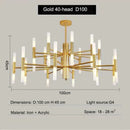 Ljojo Luxury Multi-Head Ceiling Chandelier LED Lighting Fixtures