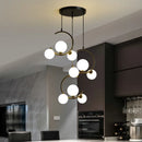 Ljojo Modern Minimalist LED Pendant Lights Bubble Spherical Bar Hanging Lamps Island Decor
