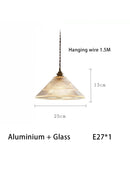Ljojo LED Glass Chandelier for Bedside Bar Dining Room Home Decoration