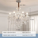 Ljojo European Lustre Crystal Chandelier White Glass Living Room Decor Bedroom Pendant Light