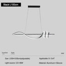 Ljojo Modern Fishing Line Chandelier LED Pendant Light Stylish Dining Room Fixture