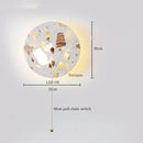 Ljojo LED Wall Lamp - Nordic Modern Design with Pull Chain Switch, Terrazzo Pattern for Living Room, Bathroom, Stair Lights