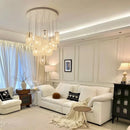 Nordic Cloud Glass LED Pendant Chandelier for Living Room Loft Villa Stylish Home Decoration by Ljojo
