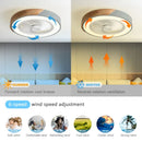 Ljojo Low Profile Wood Ceiling Fan with Remote Control for Modern Indoor Decor