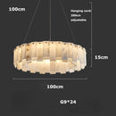 Luxurious Modern Natural Marble Ceiling Chandelier for Living Rooms and Dining Areas by Ljojo