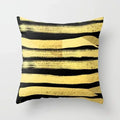 Geometric Black Yellow Cushion Covers - Ljojo Modern 18" Throw Pillow Case