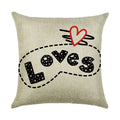 Ljojo Linen Pillowcase 45*45cm for Household Sofa Decor - Love Letter Series