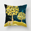 Golden Tree Forest Pillow Case by Ljojo: Car/Home Sofa Bed Decor, 45x45cm Decorative Cushion Cover