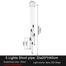 Ljojo Luxury Rotating LED Chandelier for High Ceiling Staircase