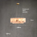 New Marble Pattern LED Chandelier Modern Suspension Lighting for Living Room by Ljojo